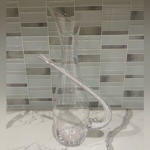 Wine Decanter Elegant with Crushed Diamond Glass Pitcher Carafe